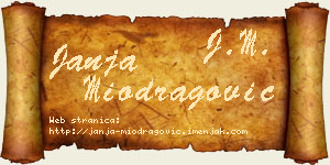 Janja Miodragović vizit kartica